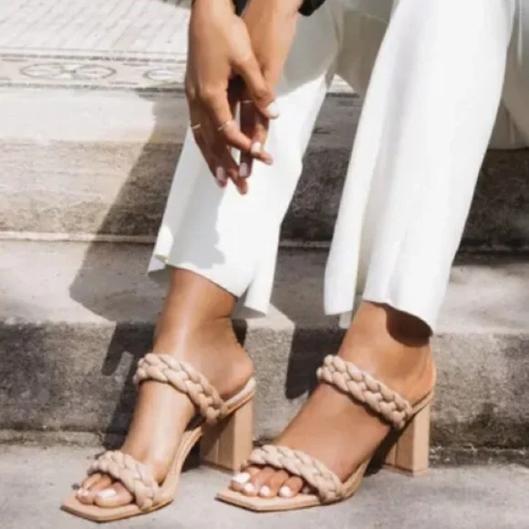 New Dolce Vita Paily Braided Sandal with Block Heel - Women’s 9 - Picture 7 of 7